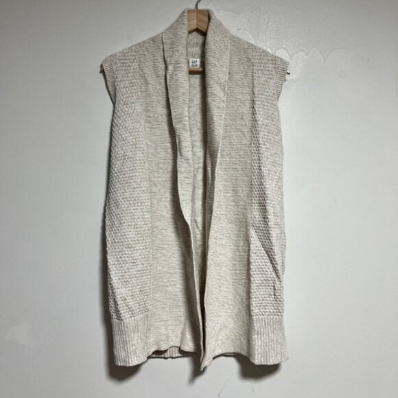 GAP Open Front Sleeveless Cardigan Vest - Women’s Small - Picture 1 of 10